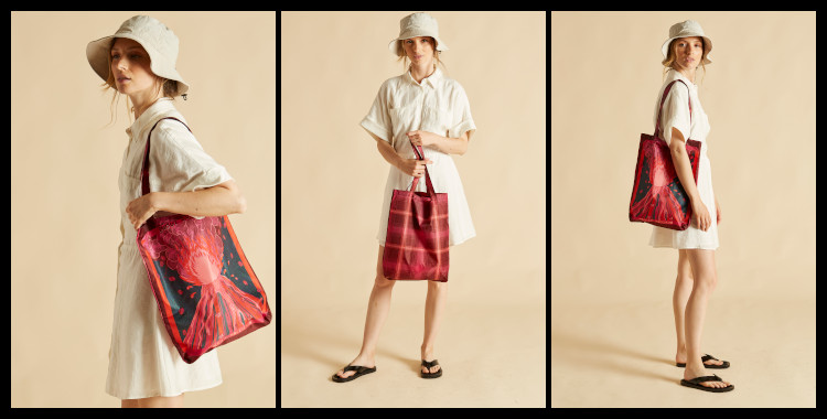 Sac shopper bag, le volcan, Inouitoosh, Inoui-Editions