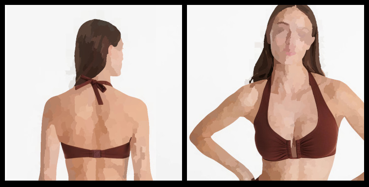 Maillot de bain Eres, bikini, soutien gorge triangle emboitant Dédicace, en coloris marron Tortue.