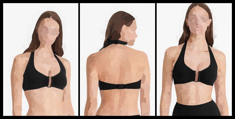 Maillot de bain Eres, bikini, soutien gorge triangle emboitant Dédicace, en coloris noir.