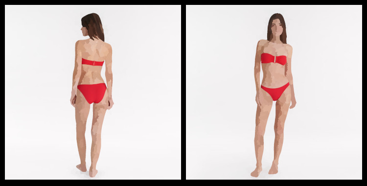 Maillot de bain Eres, bikini, soutien gorge bandeau Show, culotte Fripon, en coloris rouge Logo.