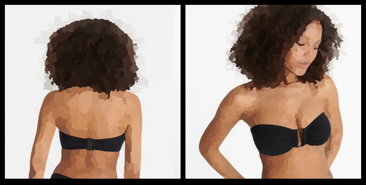 Maillot de bain Eres, bikini, soutien gorge bandeau Show, en coloris noir.