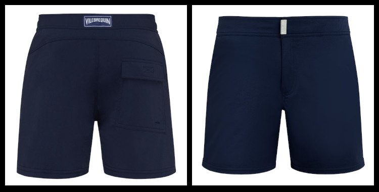 Ce Maillot, short de bain, modèle Merise, pour homme, de la marque Vilebrequin, en coloris uni bleu marine.