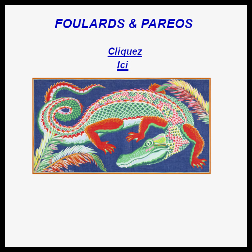 Cette image d'étole paréo Croco de Inoui Éditions sert de lien vers l'article des étoles paréos.