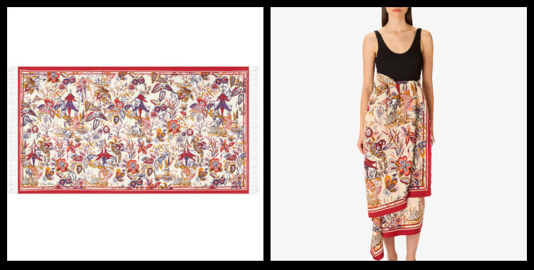 Fouta, inoui éditions représente une pagode, en blanc.